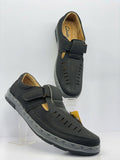 Premium Black Casual Sandals with Velcro Strap for Men