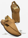 Premium Tan Leather Traditional Peshawari Chappal for Men