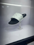 Adidas All-Over Print White & Black Slides / Slippers